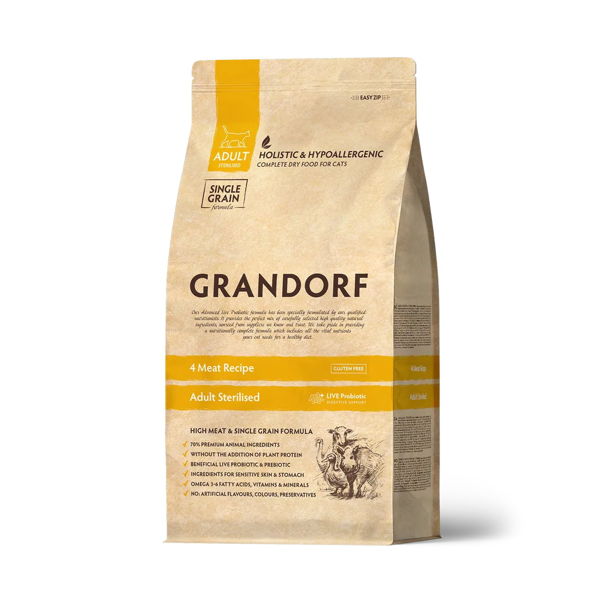 Упаковка GRANDORF Holistic Adult Sterilised