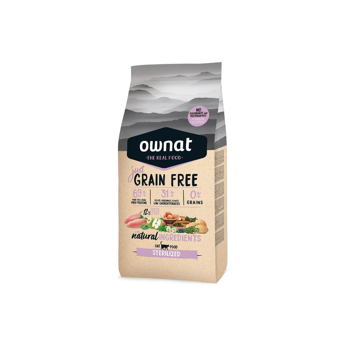 Упаковка Ownat Adult Sterilized Grain Free Just